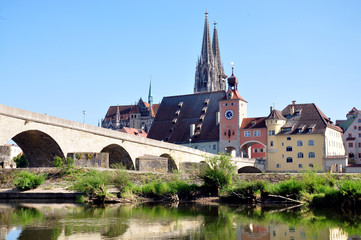 Fototapeta premium Old Town of Regensburg, Germany