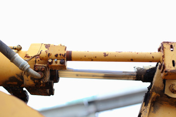 Loaders engine Shock absorber close up