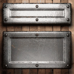 metal and wood background