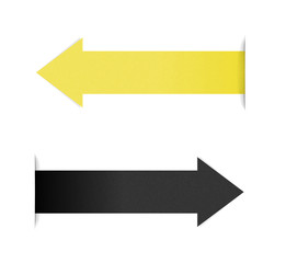 The yellow and black arrow