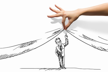 Caricature of businessman