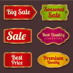 Vector Set: Colorfu Sale banners, labels (coupon, discount tag)