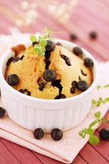 dessert with fresh blueberries