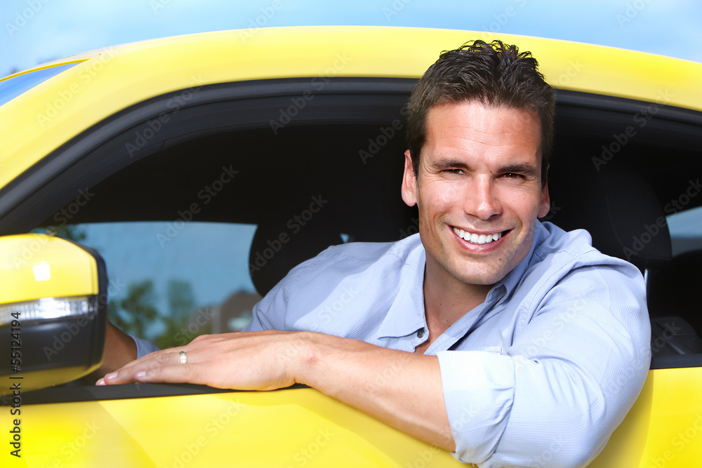 Canvas Prints man car driver.