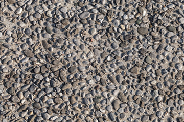 Small stone ancient pavement background texture