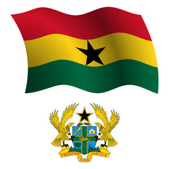 ghana wavy flag and coat