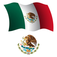 mexico wavy flag and coat