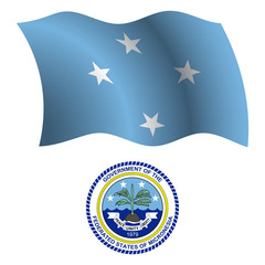 micronesia wavy flag and coat