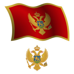 montenegro wavy flag and coat
