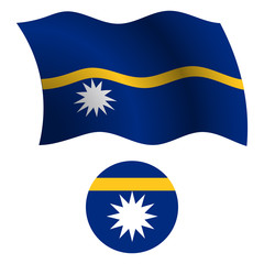 nauru wavy flag and icon