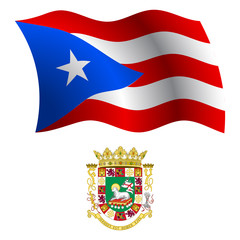 puerto rico wavy flag and coat