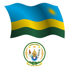 rwanda wavy flag and coat