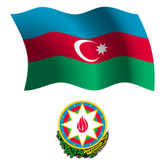 azerbaijan wavy flag and coat