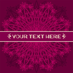 Background with fantastic snowflake