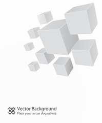 Fototapeta premium business background with cube 3d