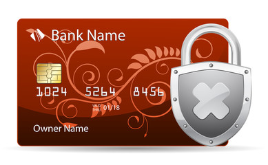 credit card vector icon - security concept