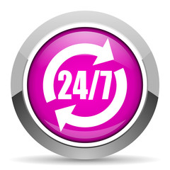 24/7 service icon