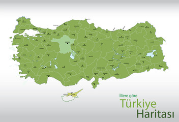 t&uuml;rkiye haritası