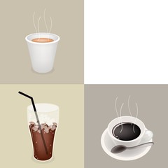 Three Kind of Coffee with Copy Space