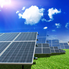 solar panels on the field