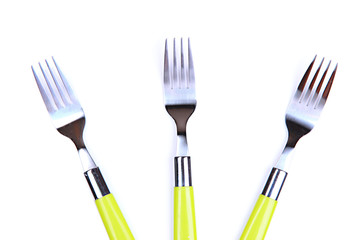 Forks, isolated on white