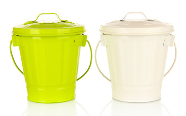 Recycling bins isolated on white