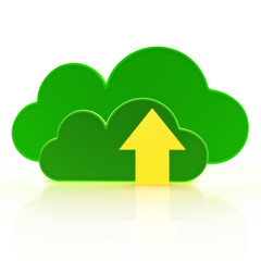 Upload to the cloud  Cloud computing concept