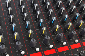 Part of control an audio sound mixer