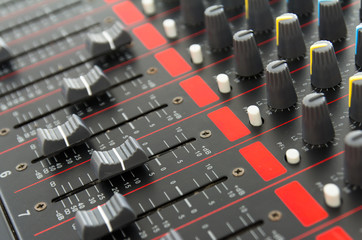 Part of control an audio sound mixer