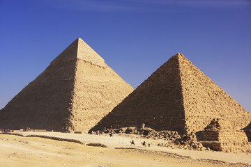 Fototapeta na wymiar Wielkie Piramidy w Gizie, Kair
