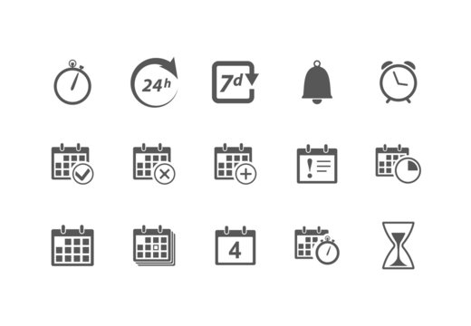 Time and Calendar Icons