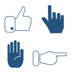 Fototapeta premium Set of hand icons