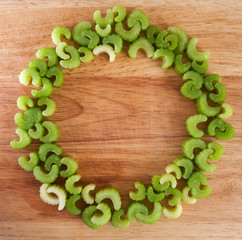 Ring of celery pieces