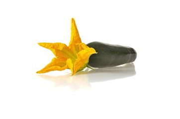 Fototapeta premium Courgette avec fleur