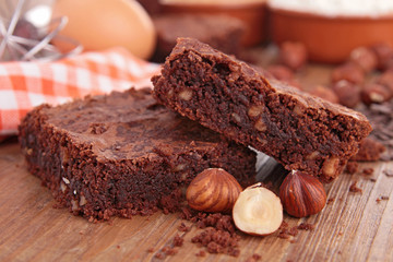 brownies and ingredients