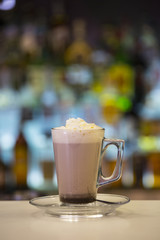 International Winter cocktail on a bar