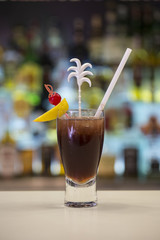 International Autumn cocktail on a bar