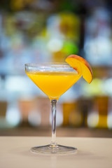 Misty Peak cocktail on a bar