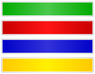 Colorful Banners with Shadows