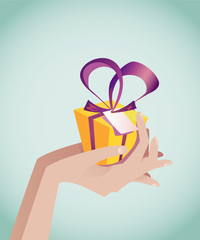 Gift box in hand
