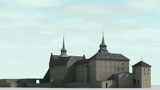 Courtyard and Romeriks Tower Akershus Slott Oslo Norway Europe