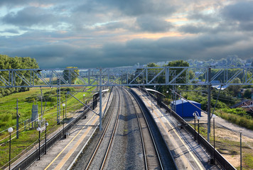 Fototapeta premium railroad rails