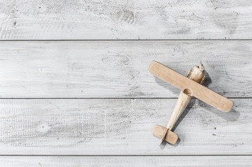 Wooden toy plane