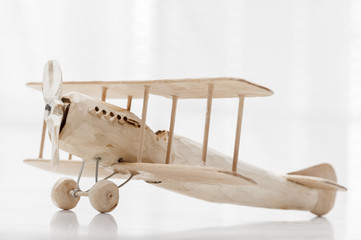 Wooden toy plane