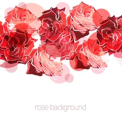 Papier Peint photo Fleurs abstraites Fond rose. Motif abstrait floral