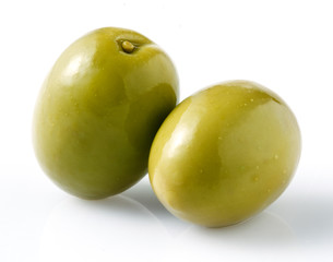 Green olive isolated