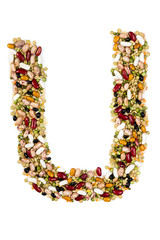 Letter U made of pulses