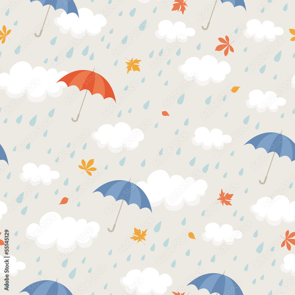 Poster seamless pattern – it's autumn