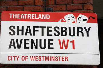 Shaftesbury Avenue a famous london street sign