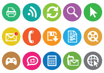 Modern Communication icons set